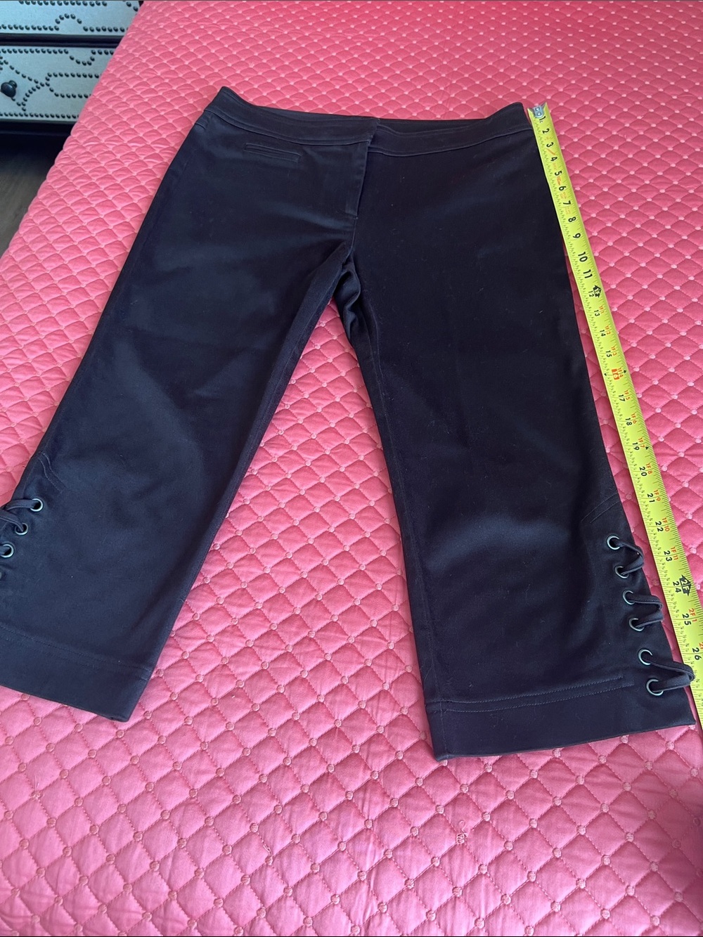 Cache Brown Capri Pants with Lace-up design